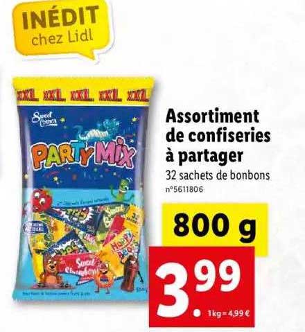 assortiment de confiseries à partager