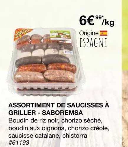 Assortiment De Saucisses à Griller - Saboremsa