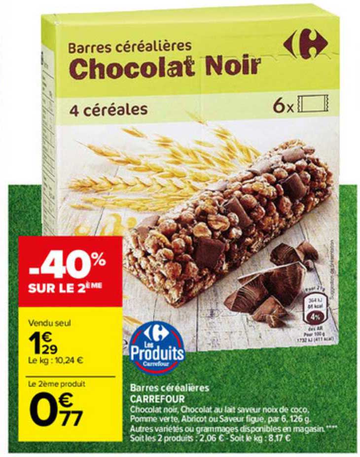 barres céréalières carrefour