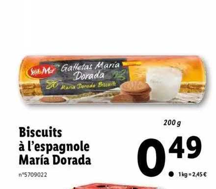 biscuits à l'espagnole maria dorada