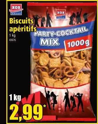 biscuits apéritifs xox