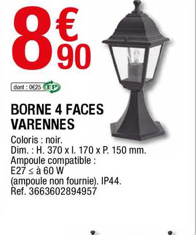 borne 4 faces varennes