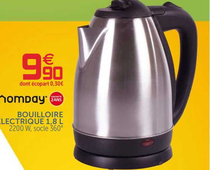Bouilloire électrique 1,8 L Homday