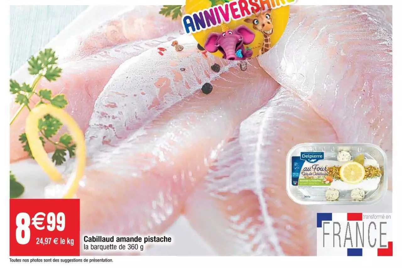 Cabillaud Amande Pistache