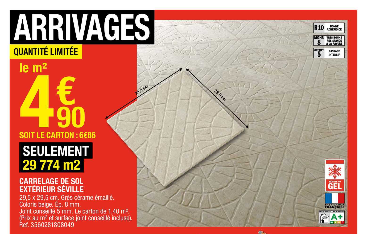 carrelage de sol extérieur séville