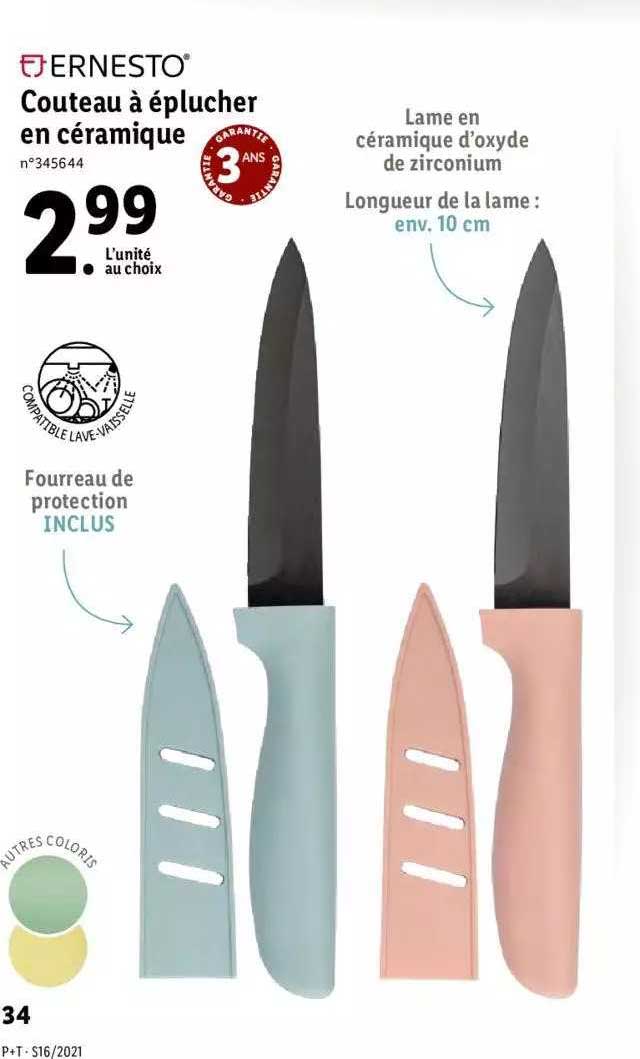 Couteau à éplucher En Céramique Ernesto