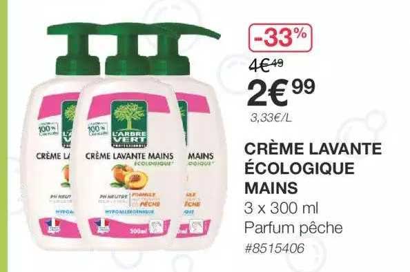crème lavante écologique mains l'arbre vert