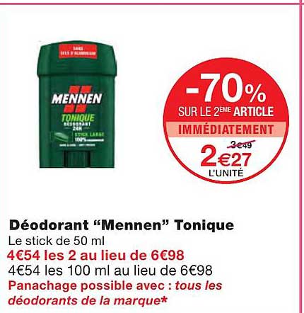Déodorant "mennen" Tonique