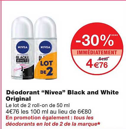déodorant "nivea" black and white original