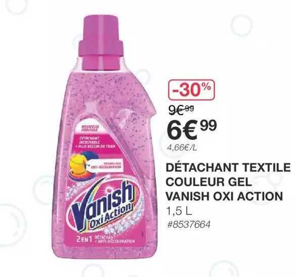 Détachant Textile Couleur Gel Vanish Oxi Action