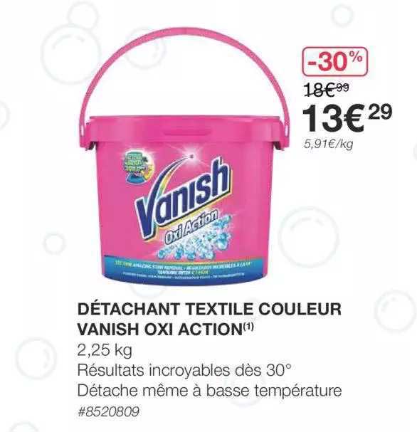 détachant textile couleur vanish oxi action