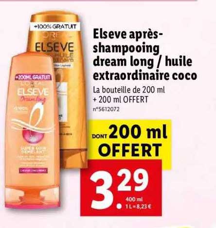 Elsève Après-shampooing Dream Long - Huile Extraordinaire Coco