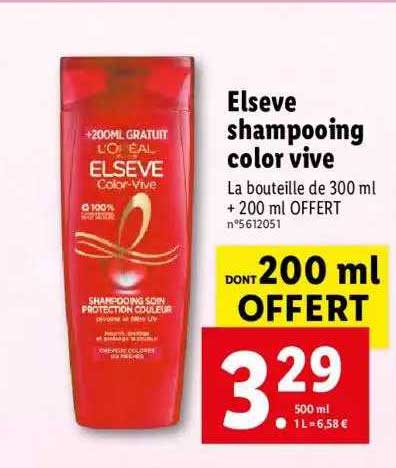 elsève shampooing color vive