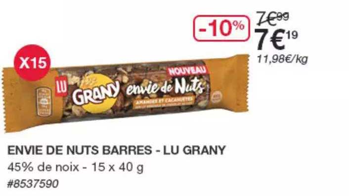 envie de nuts barres - lu grany