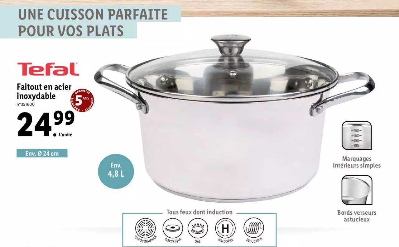 Faitout En Acier Inoxidable Tefal