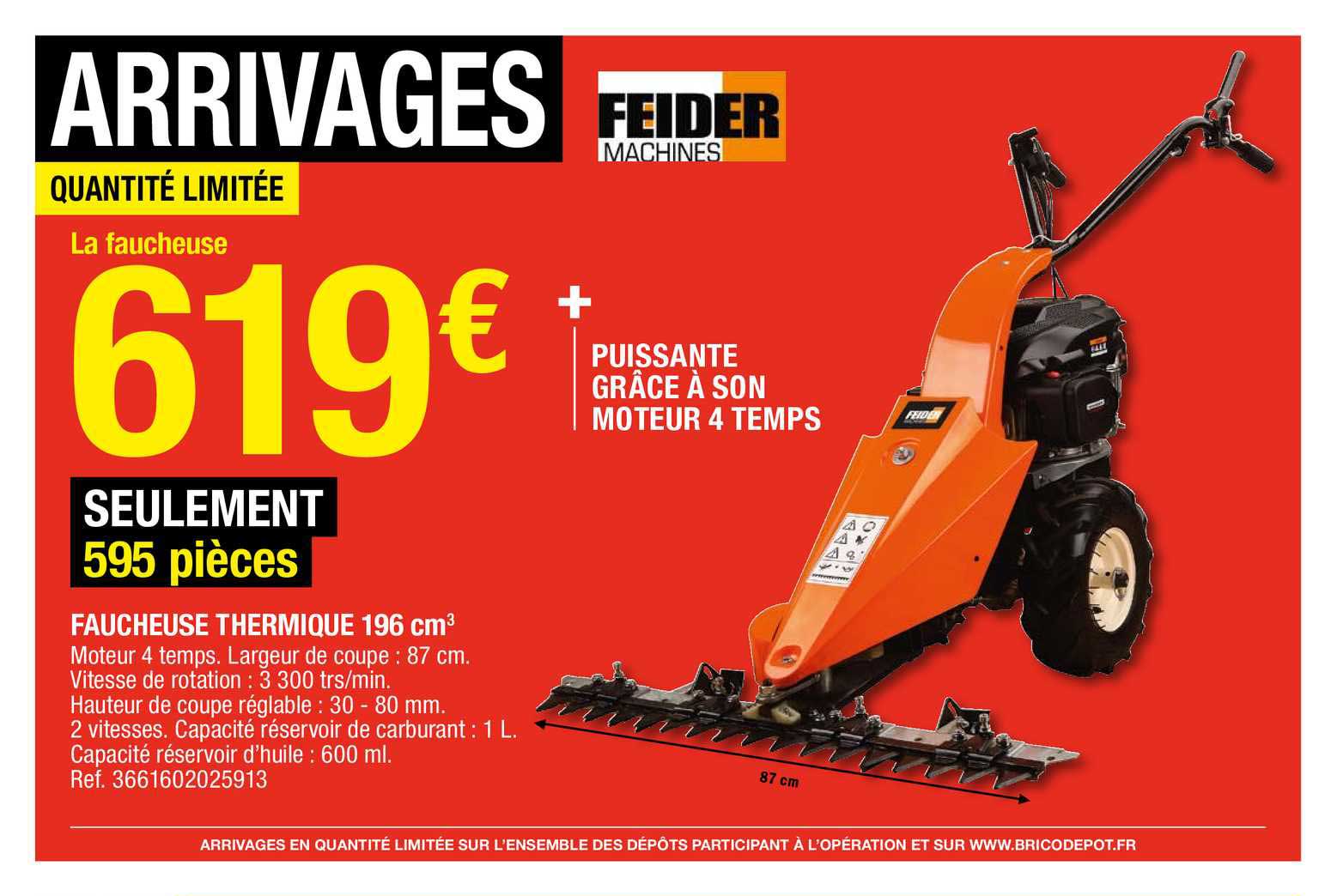 faucheuse thermique 196 cm3