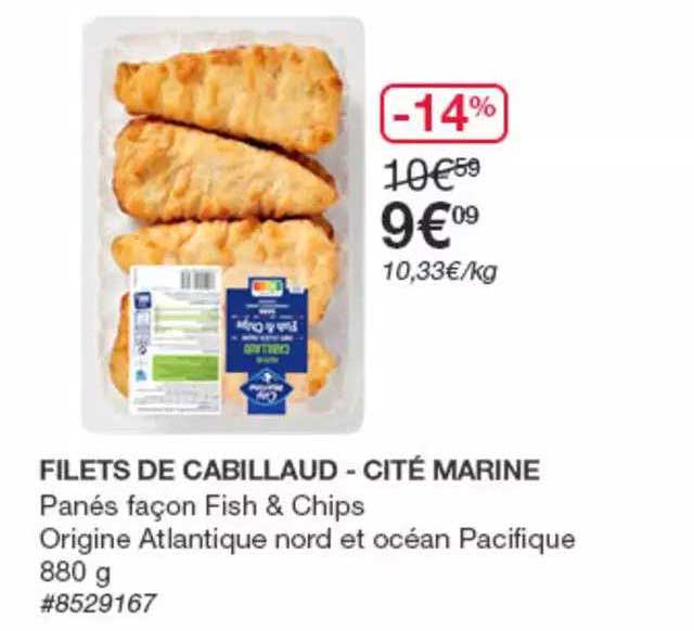 filets de cabillaud - cité marine