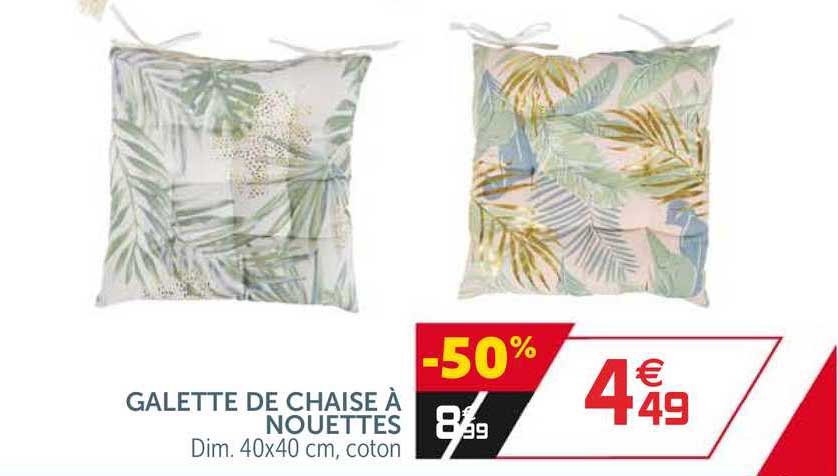 galette de chaise à nouettes