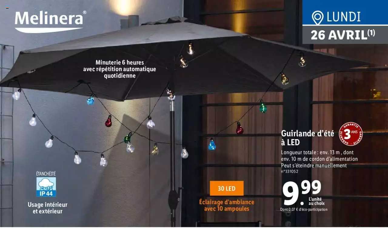 guirlande d'été à led melinera