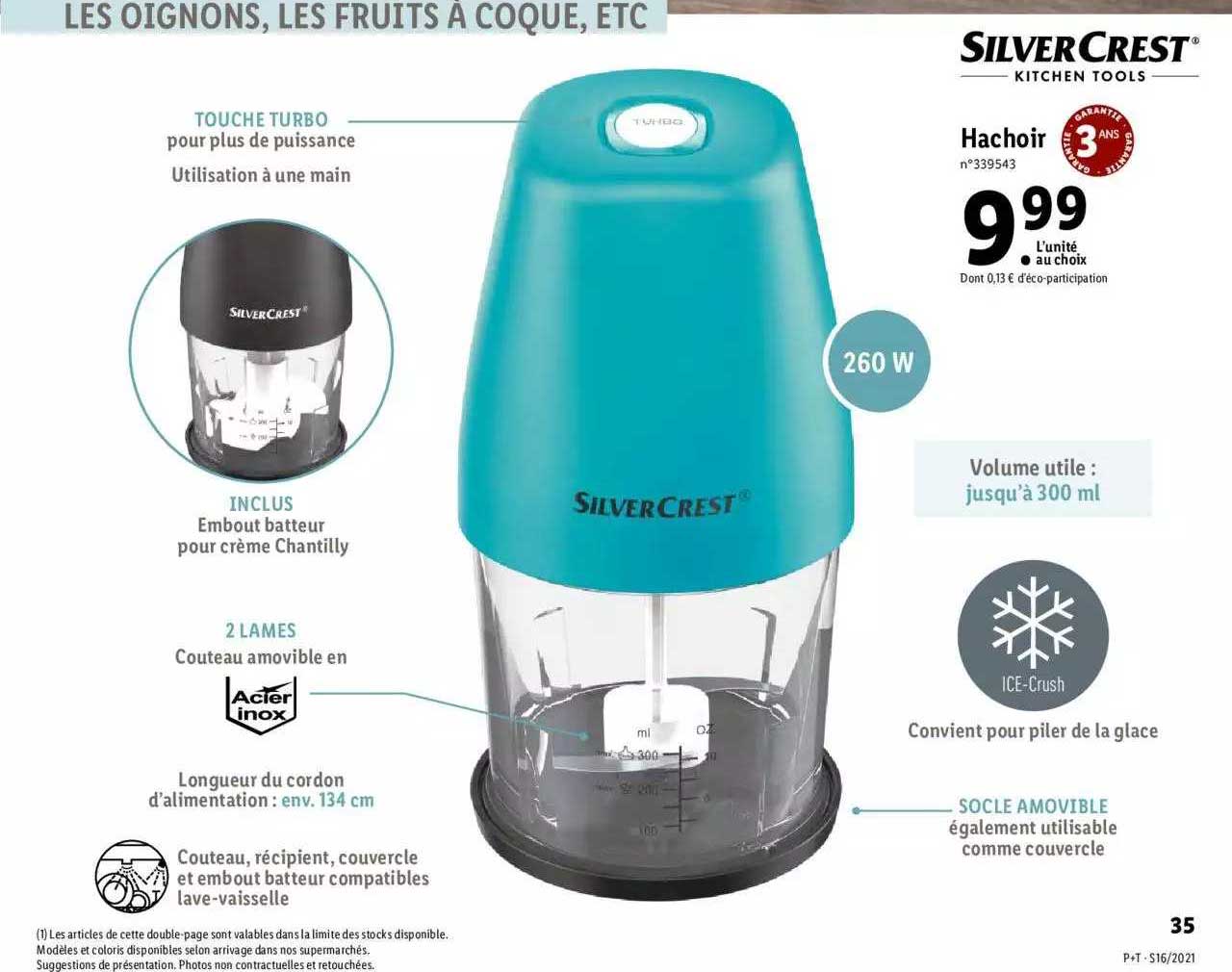 hachoir silver crest