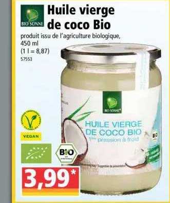 Huile Vierge De Coco Bio Bio Sonne