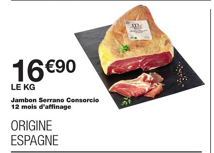 jambon serrano consorcio 12 mois d'affinage