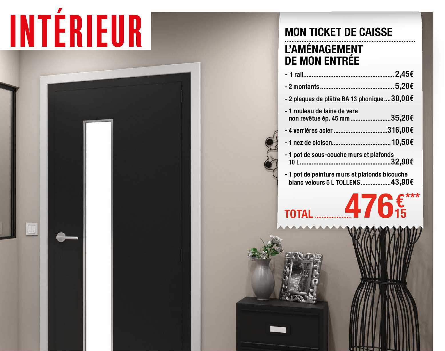 l'aménagement de mon entrée