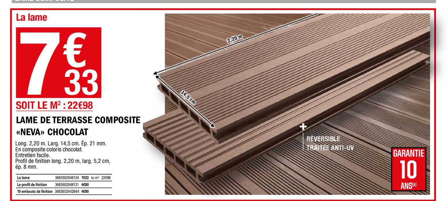Lame De Terrasse Composite «neva» Chocolat