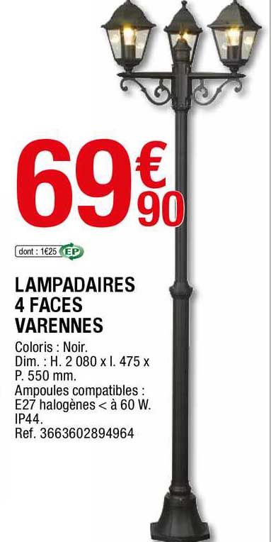lampadaires 4 faces varennes