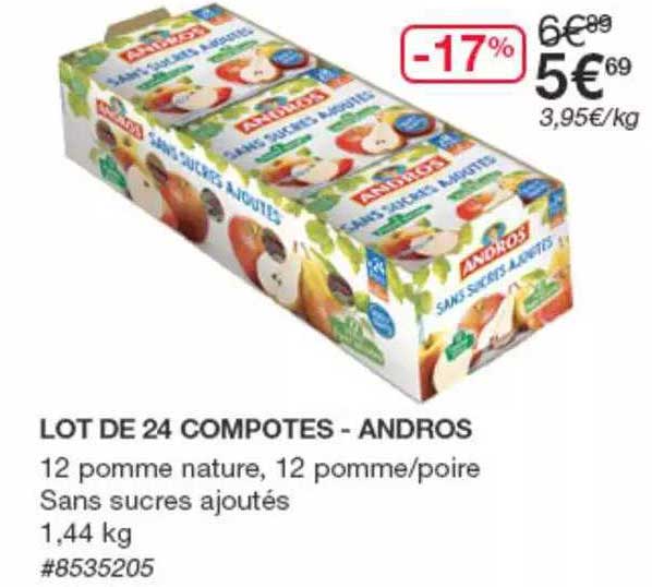 Lot De 24 Compotes - Andros
