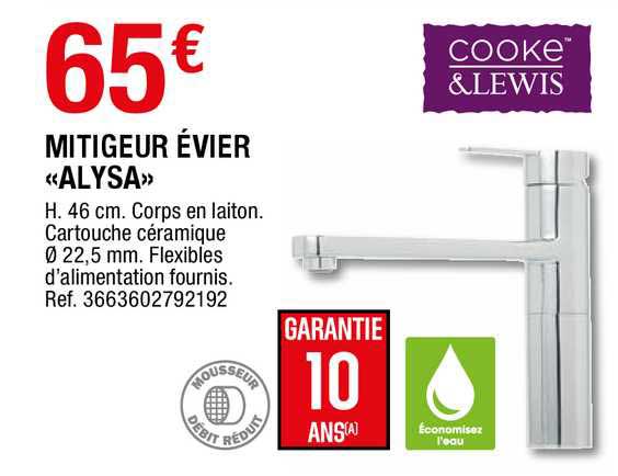 Mitigeur évier «alysa» Cooke & Lewis