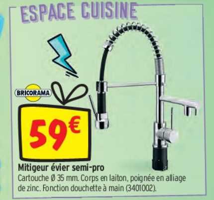 mitigeur évier semi-pro