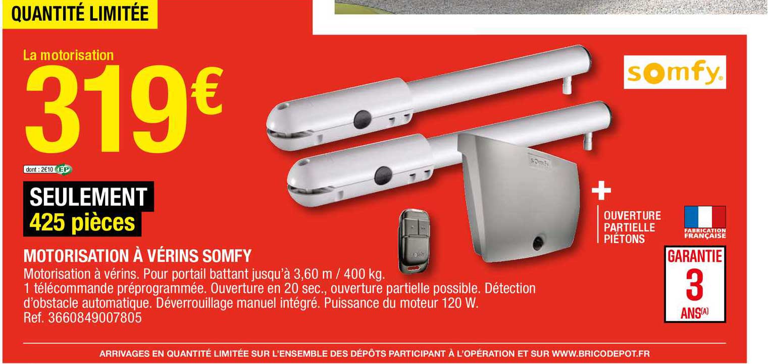 Motorisation à Vérins Somfy