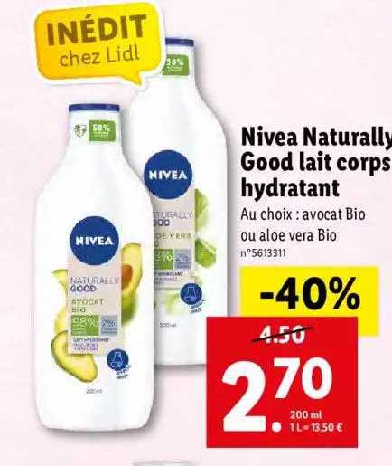 nivea naturally good lait corps hydratant