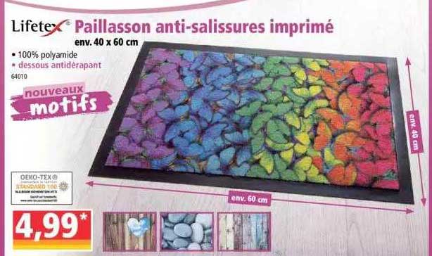 Paillasson Anti-salissures Imprimé Lifetex