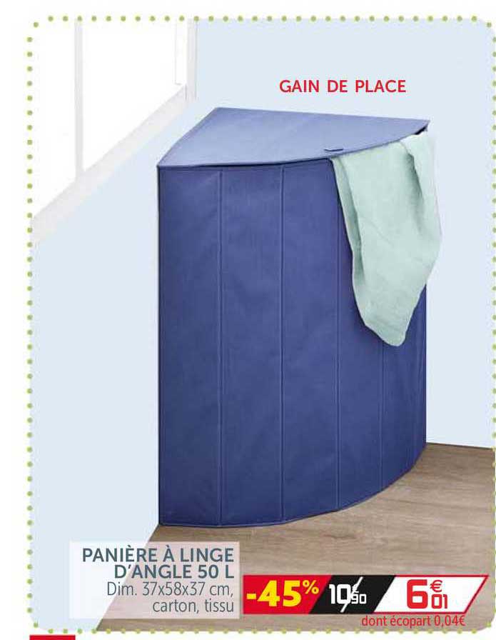 Panière à Linge D'angle 50 L