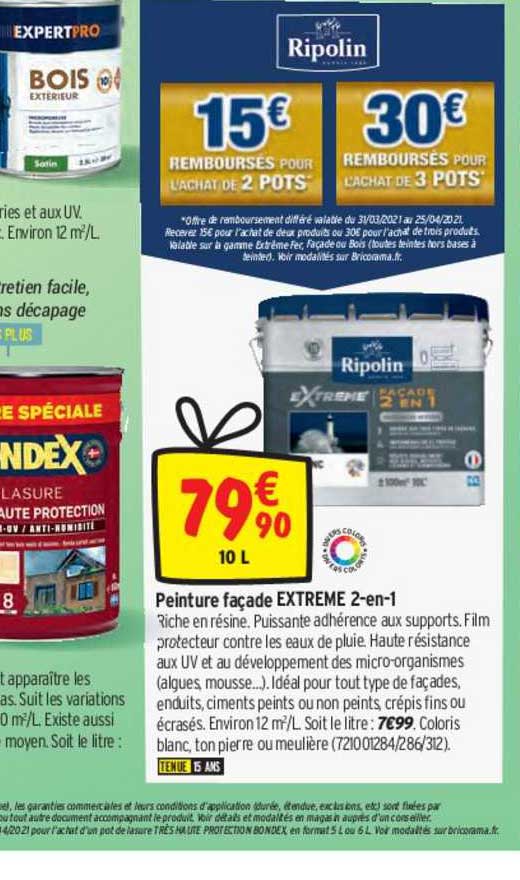 peinture façade extreme ripolin 2-en-1