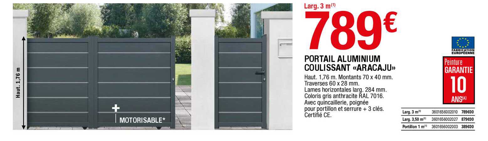 Portail Aluminium Coulissant «aracaju»