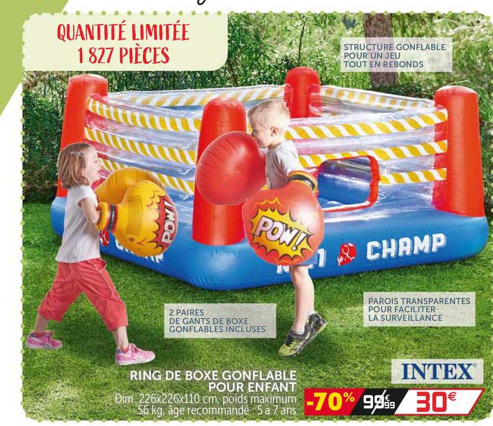 ring de boxe gonflable pour enfant intex