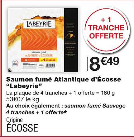 saumon fumé atlantique d'écosse "labeyrie"