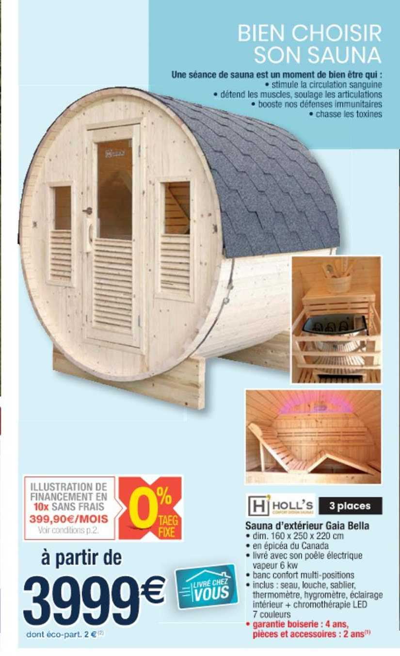 sauna d'extérieur gala bella