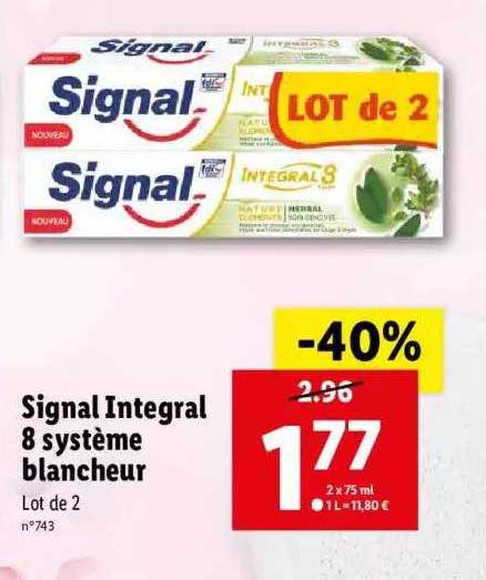 Signal Integral 8 Système Blancheur