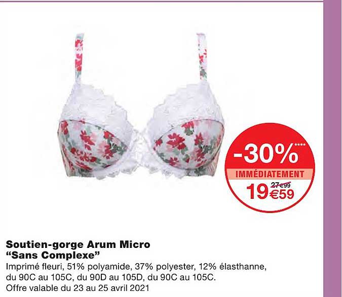 soutien-gorge arum micro "sans complexe"