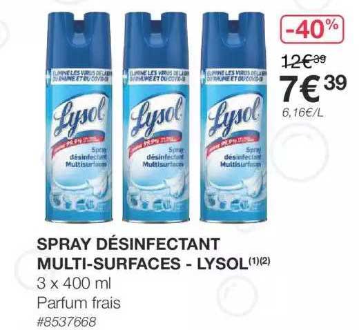 spray désinfectant multi-surfaces - lysol