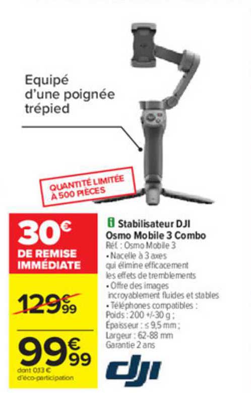 stabilisateur dji osmo mobile 3 combo