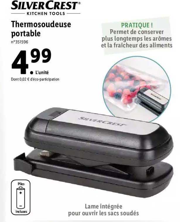 thermosoudeuse portable silver crest