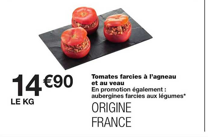 tomates farcies à l'agneau et au veau
