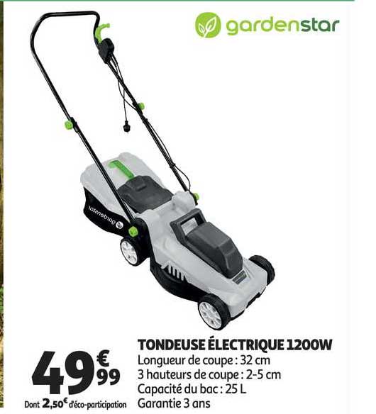tondeuse électrique 1200w gardenstar