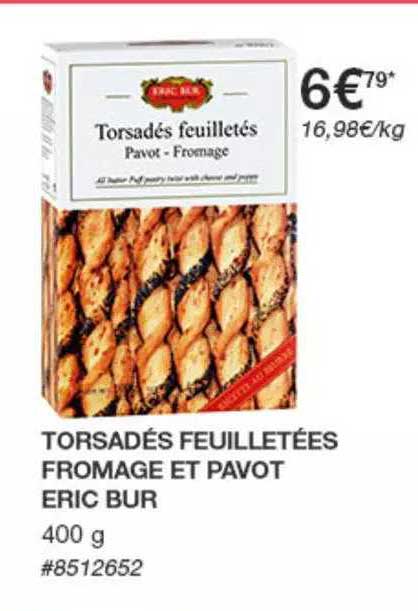 torsadés feuilletées fromage et pavot eric bur