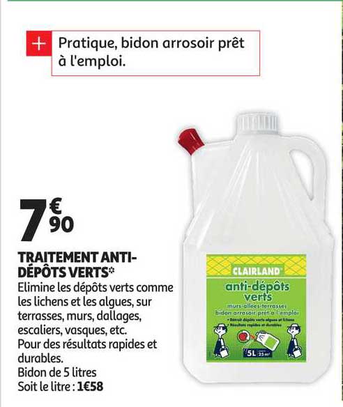 traitement anti-dépôts verts clairland